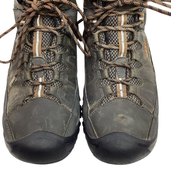 Keen Targhee IIl Mid Mens 11.5 Waterproof Leather Lace Up Hiking Boots Brown - Picture 3 of 15